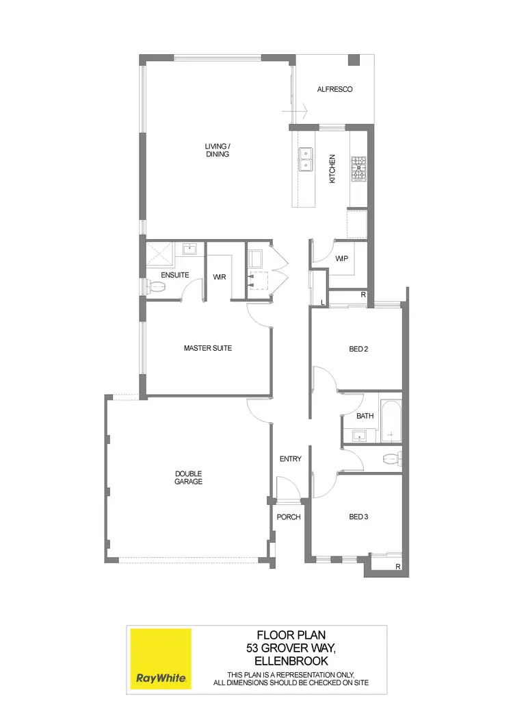 Floorplan of Homely house listing, 53 Grover Way, Ellenbrook WA 6069