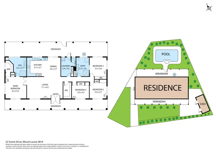 Floorplan of Homely house listing, 32 Scenic Drive, Mount Louisa QLD 4814