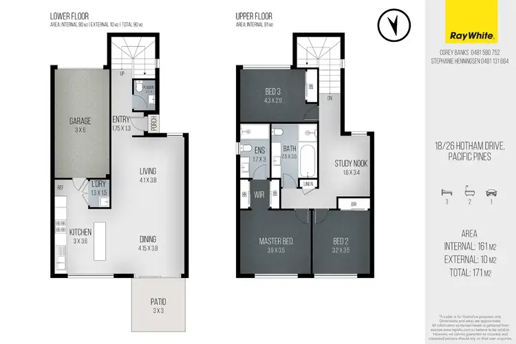 Floorplan of Homely townhouse listing, 18/26 Hotham Drive, Pacific Pines QLD 4211