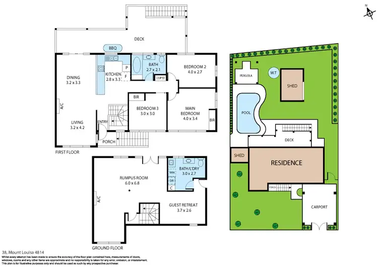 Floorplan of Homely house listing, 38 Mount Louisa Drive, Mount Louisa QLD 4814