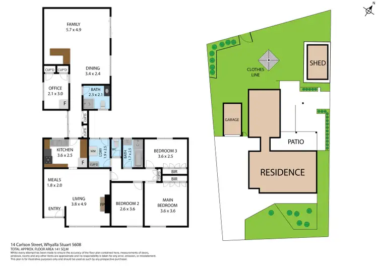 Floorplan of Homely house listing, 14 Carlson Street, Whyalla Stuart SA 5608