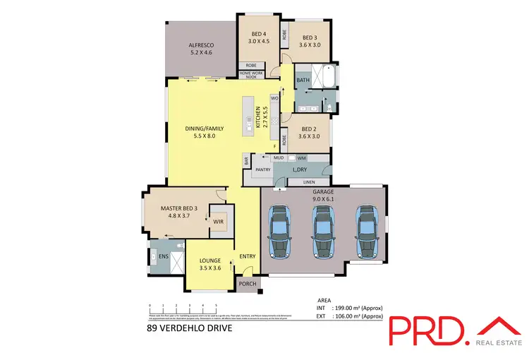 Floorplan of Homely house listing, 89 Verdelho Drive, Tamworth NSW 2340