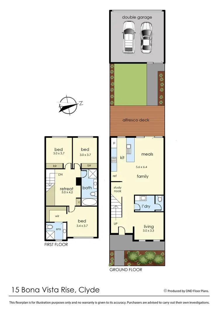 Floorplan of Homely townhouse listing, 15 Bona Vista Rise, Clyde VIC 3978