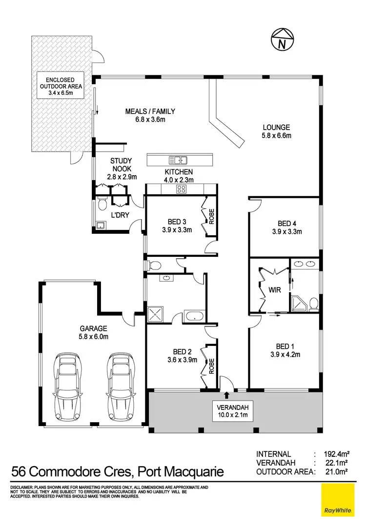 Floorplan of Homely house listing, 56 Commodore Crescent, Port Macquarie NSW 2444