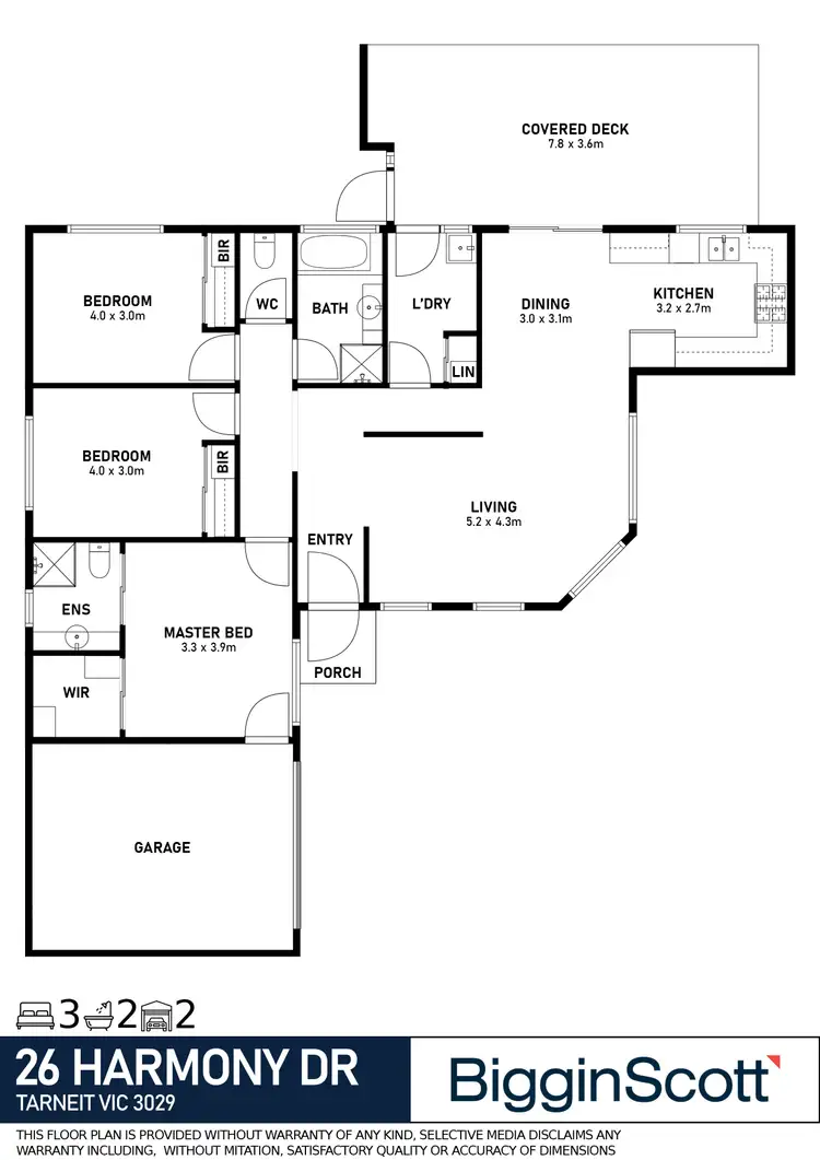 Floorplan of Homely house listing, 2/26 Harmony Drive, Tarneit VIC 3029