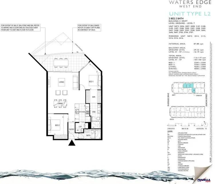 Floorplan of Homely apartment listing, 2706/45 Duncan Street, West End QLD 4101