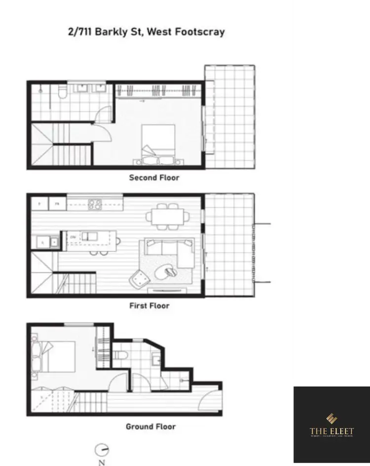Floorplan of Homely house listing, 2/711 Barkly Street, West Footscray VIC 3012