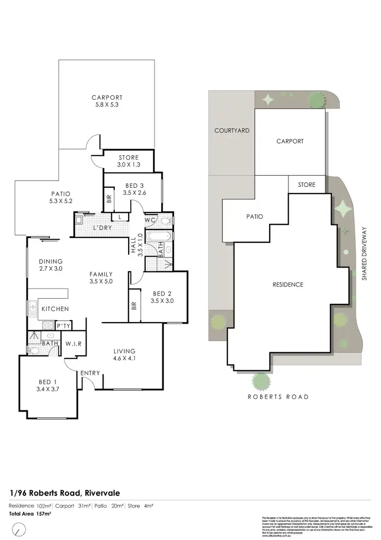 Floorplan of Homely house listing, 1/96 Roberts Road, Rivervale WA 6103