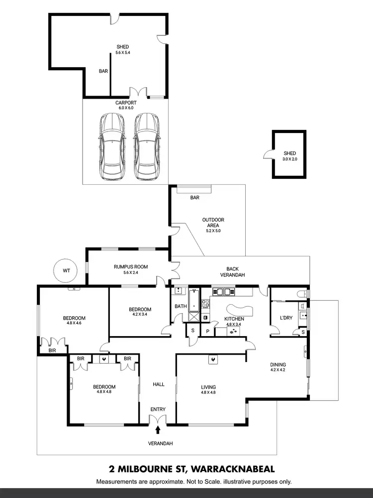 Floorplan of Homely house listing, 2 Milbourne Street, Warracknabeal VIC 3393