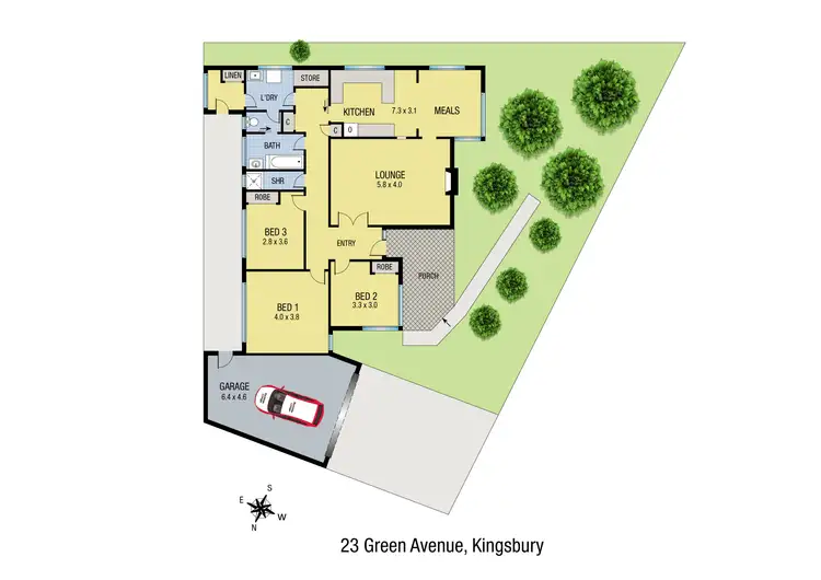 Floorplan of Homely house listing, 23 Green Avenue, Kingsbury VIC 3083