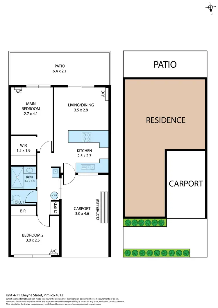 Floorplan of Homely unit listing, 4/11 Cheyne Street, Pimlico QLD 4812