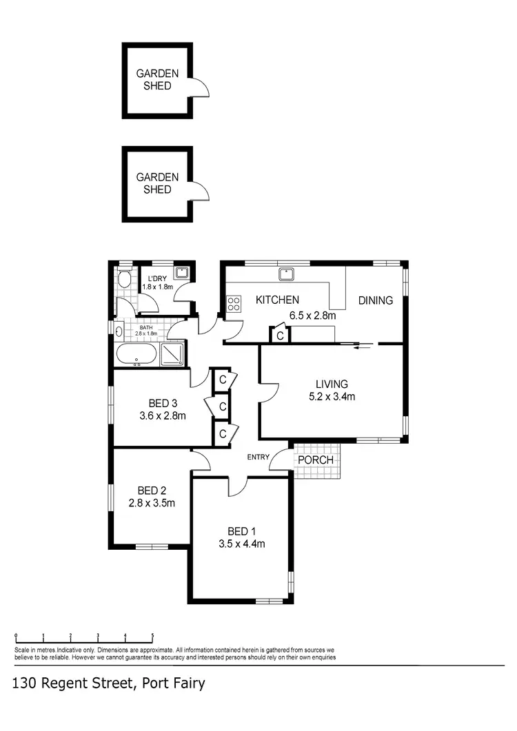 Floorplan of Homely house listing, 130 Regent Street, Port Fairy VIC 3284