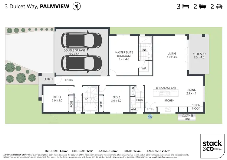 Floorplan of Homely house listing, 3 Dulcet Way, Palmview QLD 4553