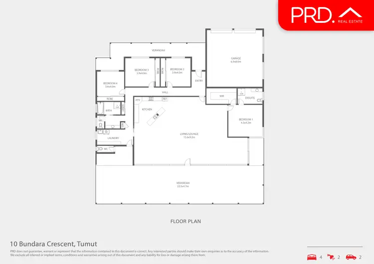 Floorplan of Homely house listing, 10 Bundara Crescent, Tumut NSW 2720