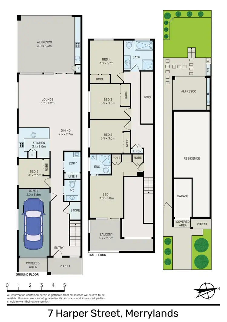 Floorplan of Homely semi-detached listing, 7 Harper Street, Merrylands NSW 2160