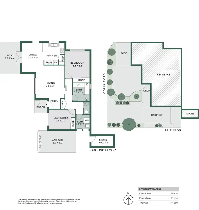 Floorplan of Homely villa listing, 1/70 Colin Road, Scarborough WA 6019