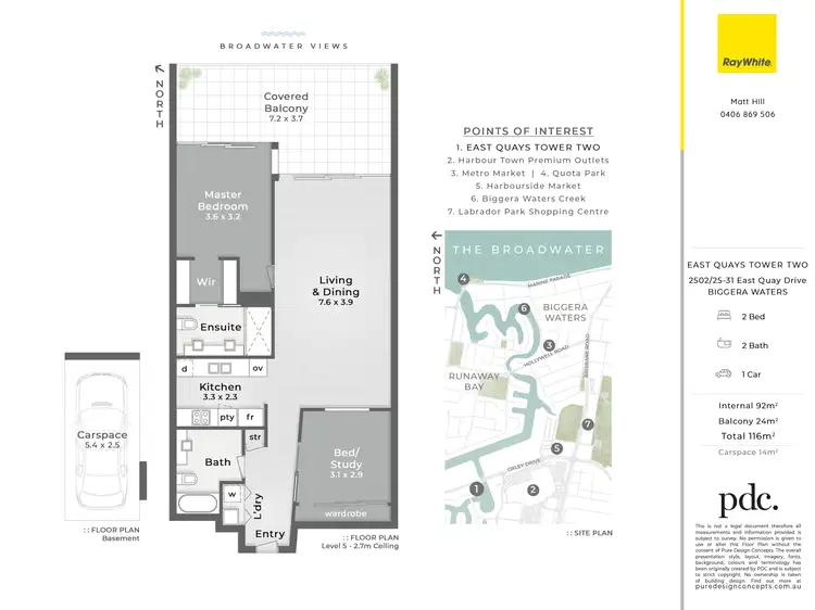 Floorplan of Homely apartment listing, 2502/25-31 East Quay Drive, Biggera Waters QLD 4216