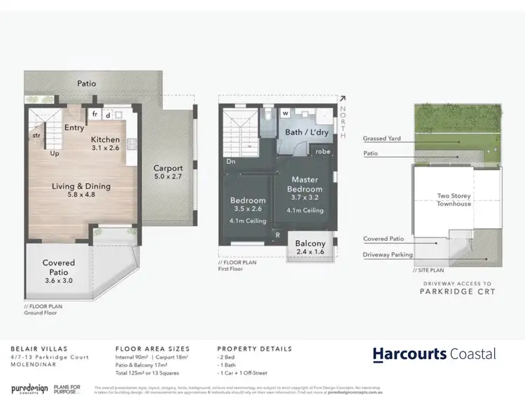 Floorplan of Homely semi-detached listing, 4/7-13 Parkridge Drive, Molendinar QLD 4214