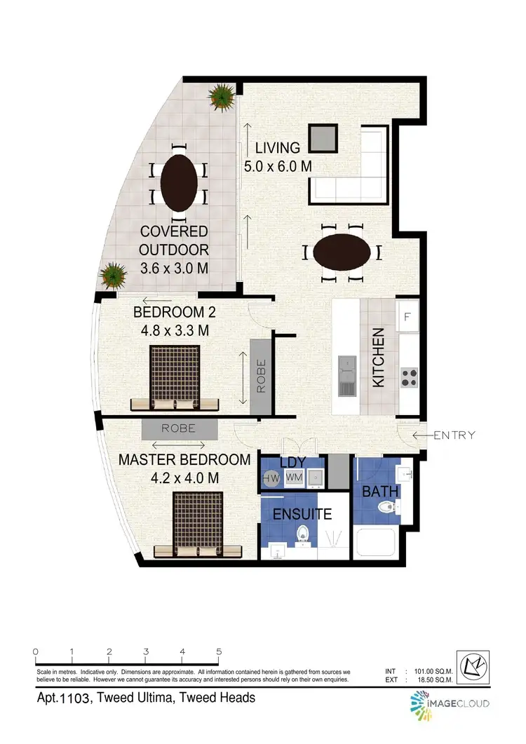 Floorplan of Homely unit listing, 1103/14-22 Stuart Street, Tweed Heads NSW 2485