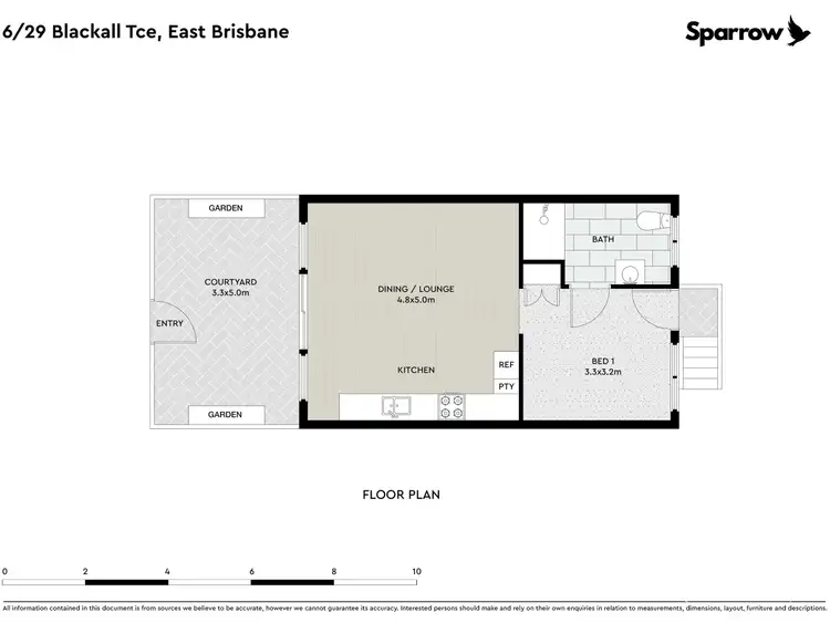 Floorplan of Homely unit listing, 6/29 Blackall Terrace, East Brisbane QLD 4169