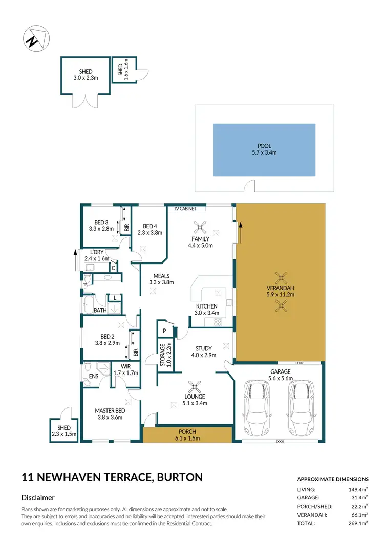 Floorplan of Homely house listing, 11 Newhaven Terrace, Burton SA 5110