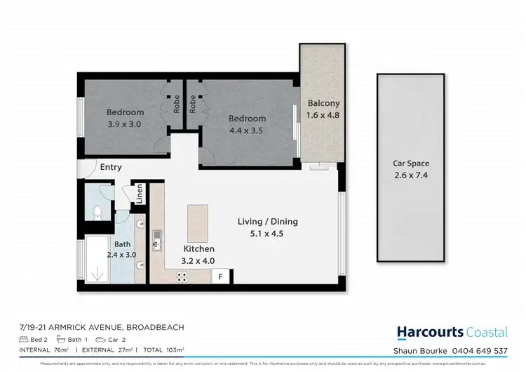 Floorplan of Homely apartment listing, 7/21 Armrick Avenue, Broadbeach QLD 4218