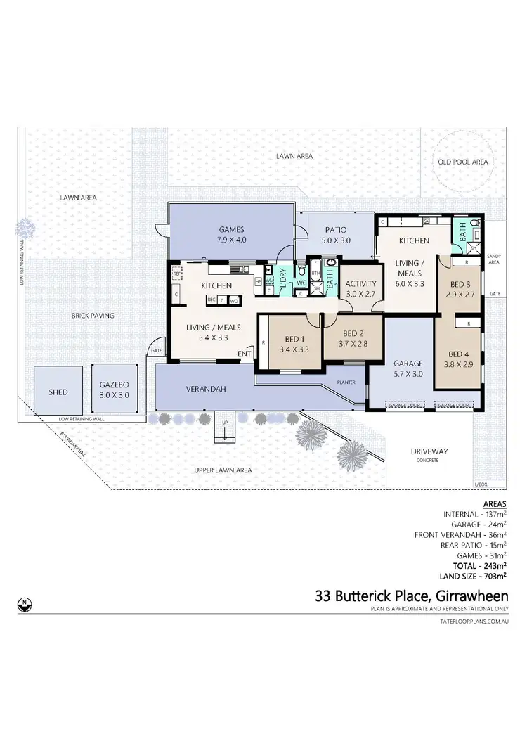 Floorplan of Homely house listing, 33 Butterick Place, Girrawheen WA 6064