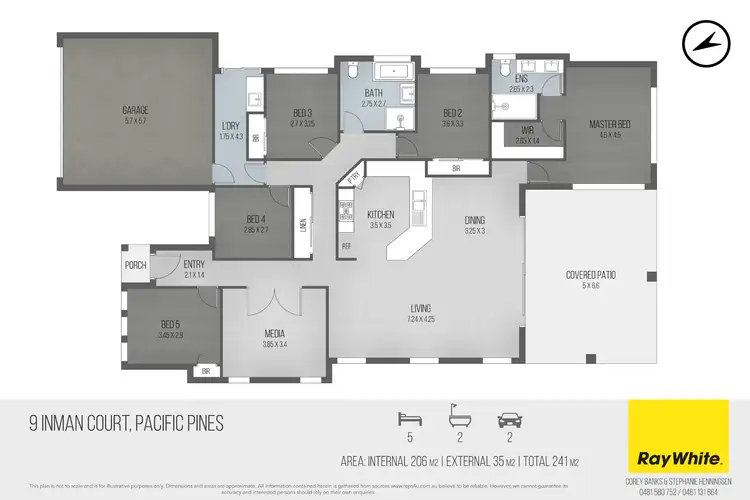 Floorplan of Homely house listing, 9 Inman Court, Pacific Pines QLD 4211