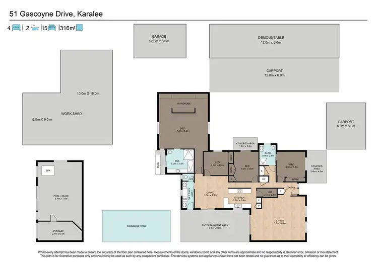 Floorplan of Homely house listing, 51 Gascoyne Drive, Karalee QLD 4306