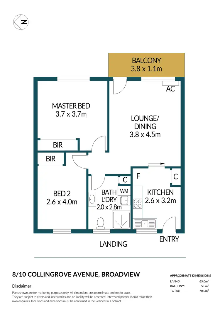 Floorplan of Homely unit listing, 8/10 Collingrove Avenue, Broadview SA 5083