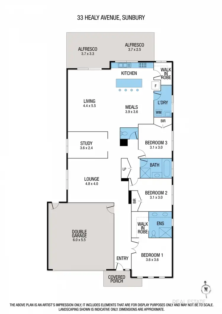 Floorplan of Homely house listing, 33 Healy Avenue, Sunbury VIC 3429