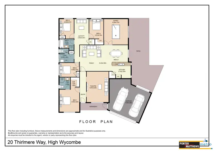 Floorplan of Homely house listing, 20 Thirlmere Way, High Wycombe WA 6057