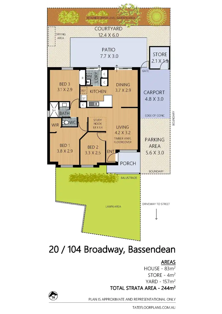 Floorplan of Homely villa listing, 20/104 Broadway, Bassendean WA 6054