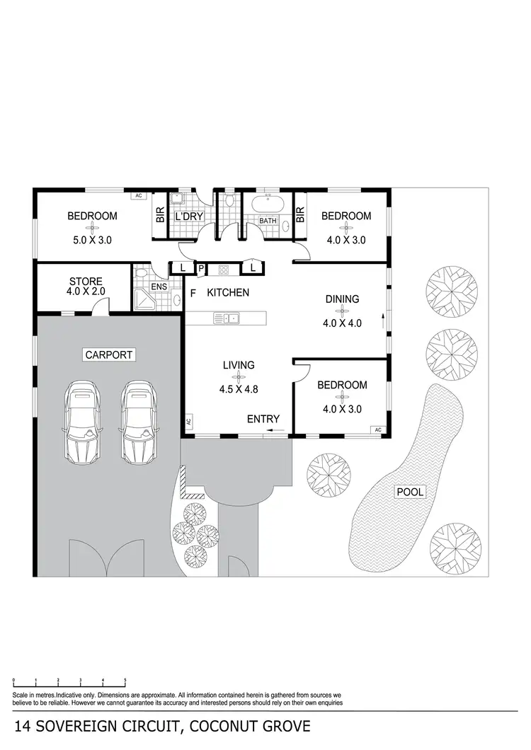 Floorplan of Homely house listing, 14 Sovereign Circuit, Coconut Grove NT 810