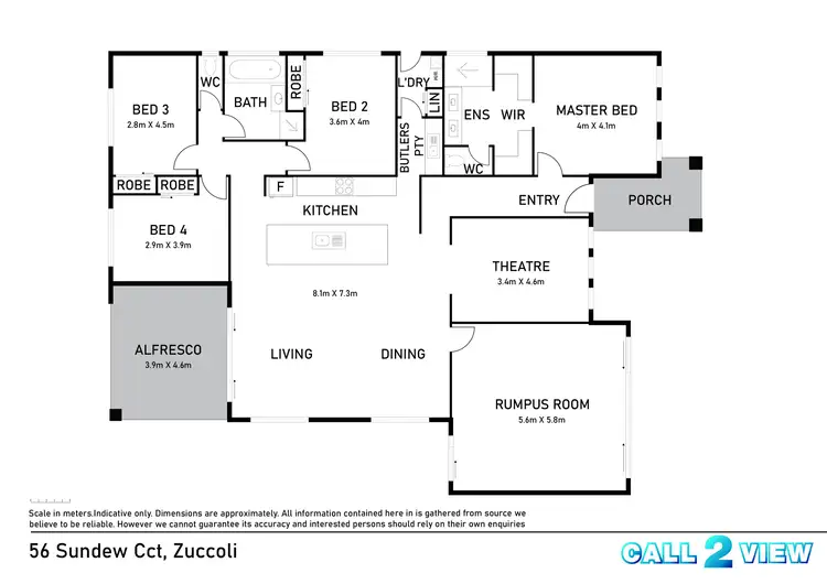 Floorplan of Homely house listing, 56 Sundew Circuit, Zuccoli NT 832