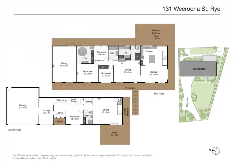 Floorplan of Homely house listing, 131 Weeroona Street, Rye VIC 3941