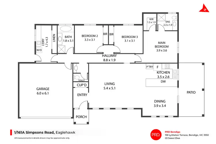 Floorplan of Homely house listing, 1/161A Simpsons Road, Eaglehawk VIC 3556