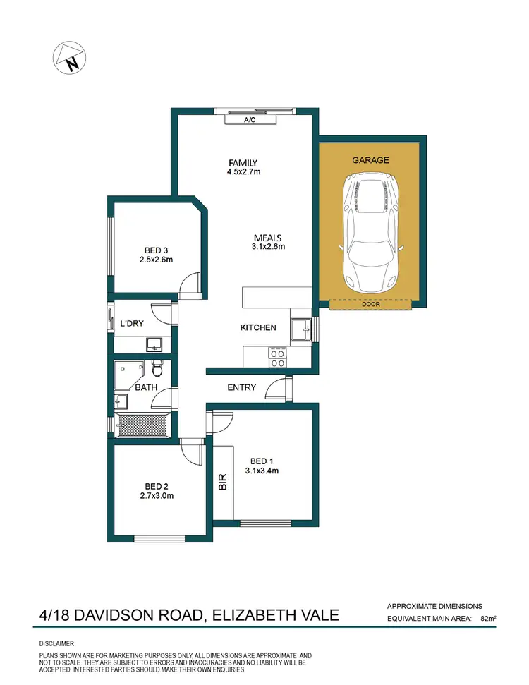 Floorplan of Homely unit listing, 4/18 Davidson Road, Elizabeth Vale SA 5112