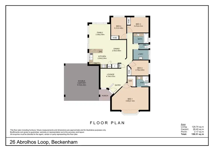 Floorplan of Homely house listing, 26 Abrolhos Loop, Beckenham WA 6107