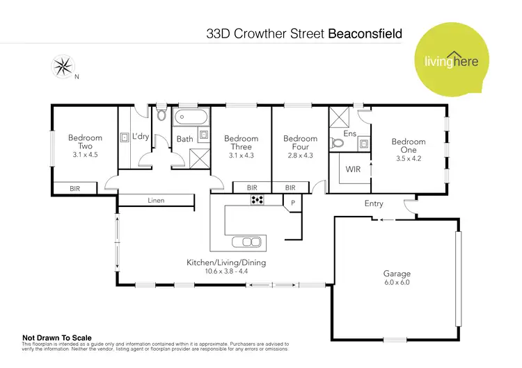 Floorplan of Homely house listing, 33D Crowther Street, Beaconsfield TAS 7270