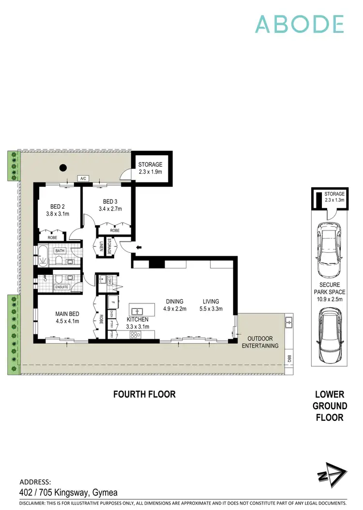 Floorplan of Homely apartment listing, 402/705 Kingsway, Gymea NSW 2227