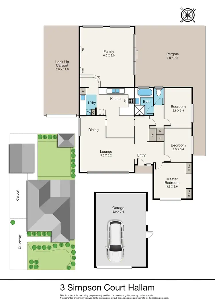 Floorplan of Homely house listing, 3 Simpson Court, Hallam VIC 3803