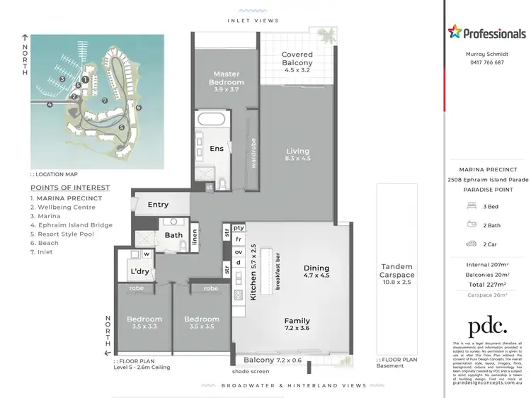 Floorplan of Homely apartment listing, 2508 Ephraim Island Parade, Paradise Point QLD 4216