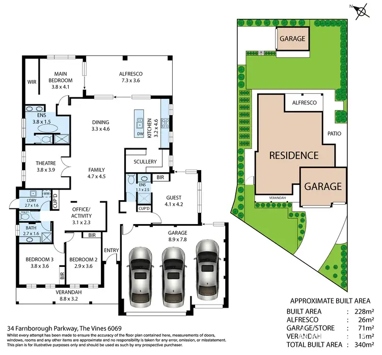 Floorplan of Homely house listing, 34 Farnborough Parkway, The Vines WA 6069