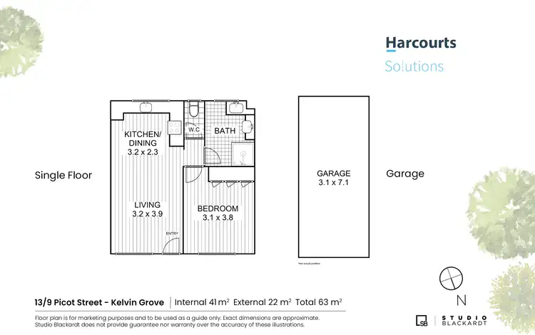 Floorplan of Homely apartment listing, 13/9 Picot Street, Kelvin Grove QLD 4059