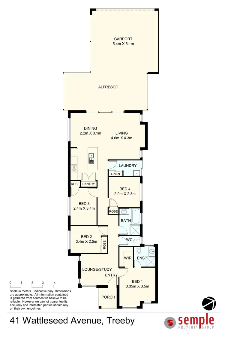 Floorplan of Homely house listing, 41 Wattleseed Avenue, Treeby WA 6164