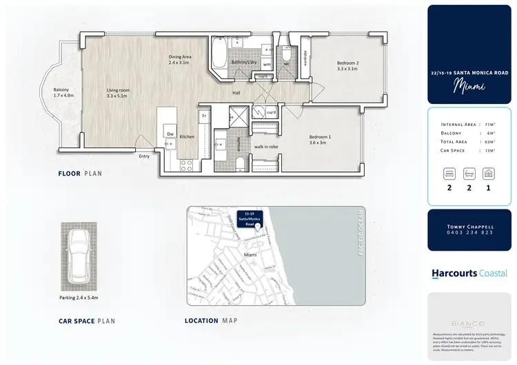 Floorplan of Homely apartment listing, 22/15-19 Santa Monica Road, Miami QLD 4220