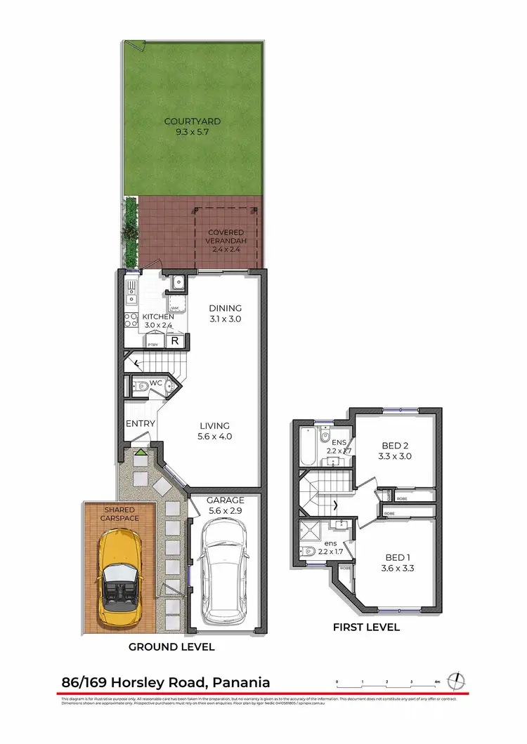 Floorplan of Homely townhouse listing, 86/169 Horsley Road, Panania NSW 2213