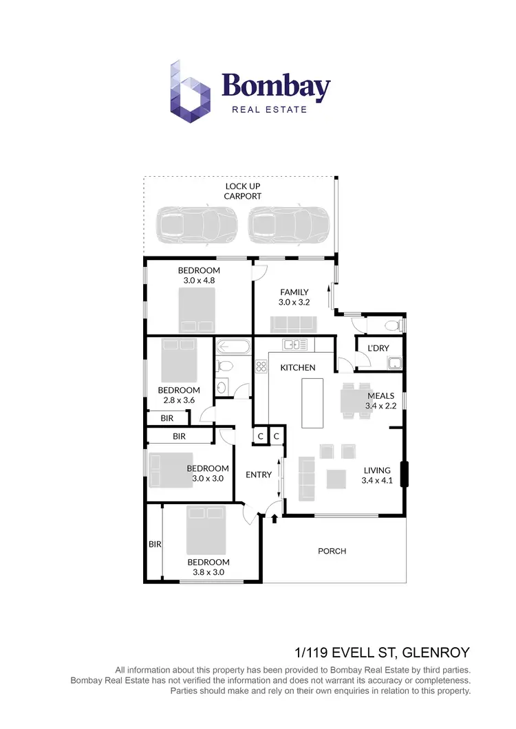 Floorplan of Homely house listing, 1/119 Evell Street, Glenroy VIC 3046