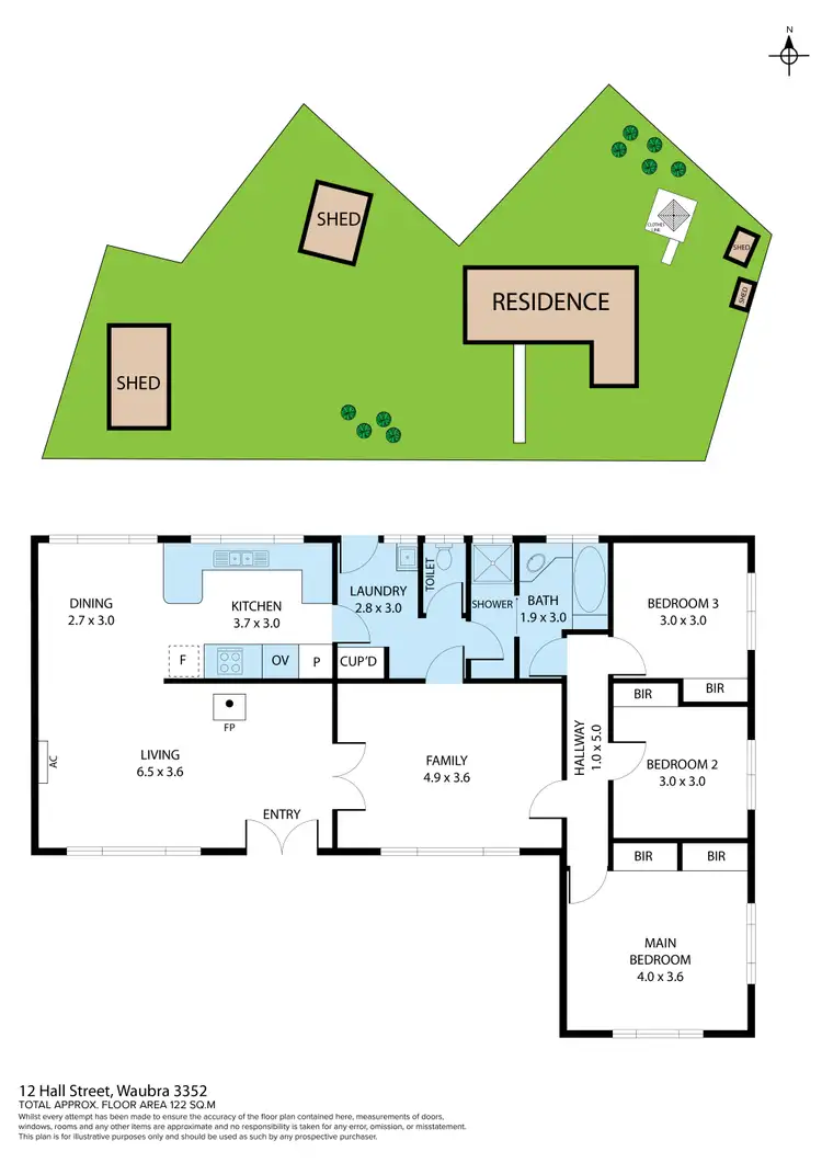 Floorplan of Homely house listing, 12 Hall Street, Waubra VIC 3352